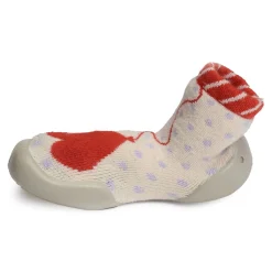BALLON COEUR NOEUD Beige Rouge