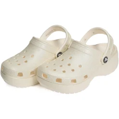 CLASSIC PLATFORM GLITTER CLOG Blanc