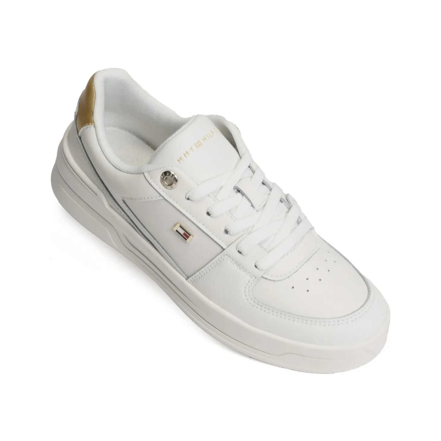 ESSENTIAL BASKET SNEAKER GOLD 8076 Blanc