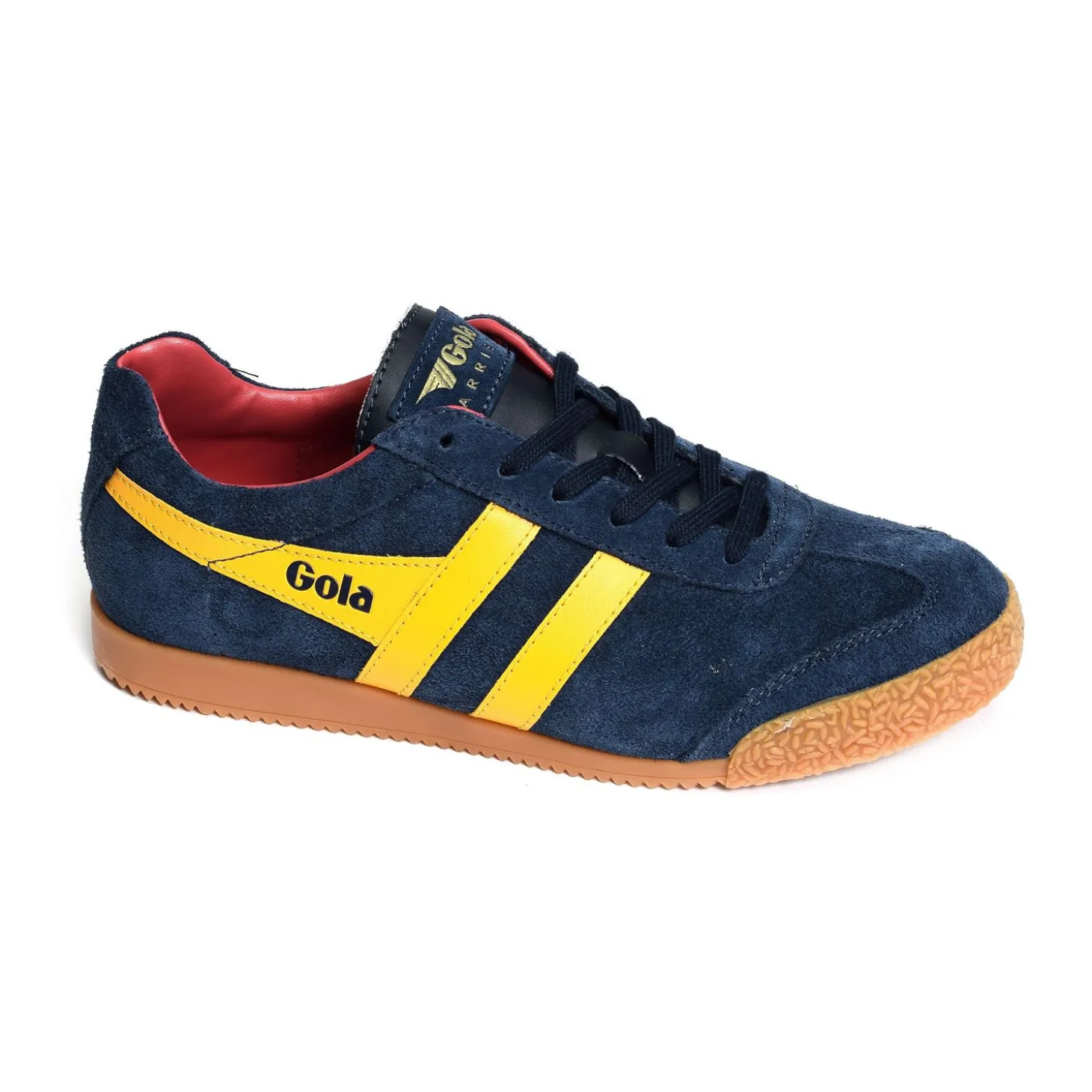 HARRIER SUEDE TRAINERS Marine Jaune