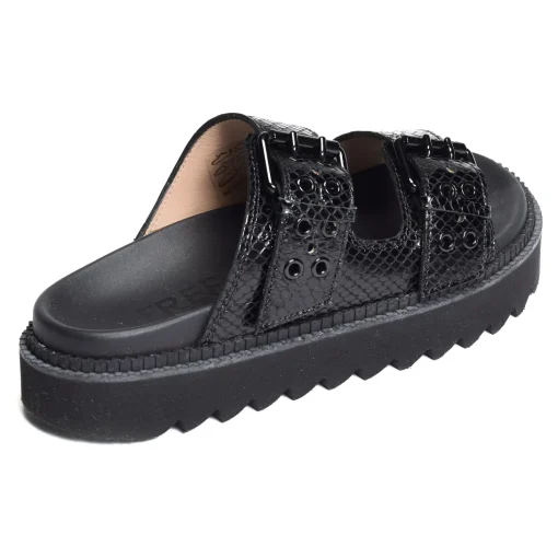 KNIFE DBL BRACE MULE Noir