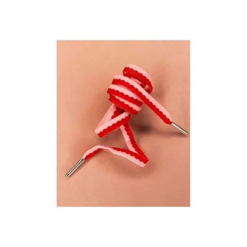 LACETS BICOLORE Rouge Rose