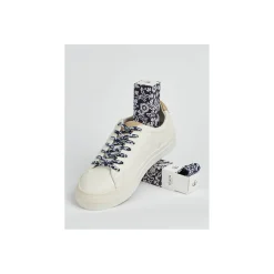 LACETS LIBERTY Marine Blanc