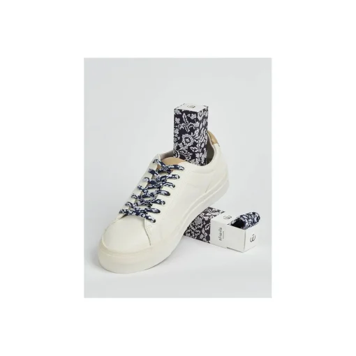LACETS LIBERTY Marine Blanc