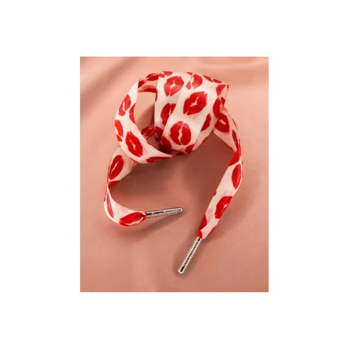 LACETS SATIN Rouge Blanc
