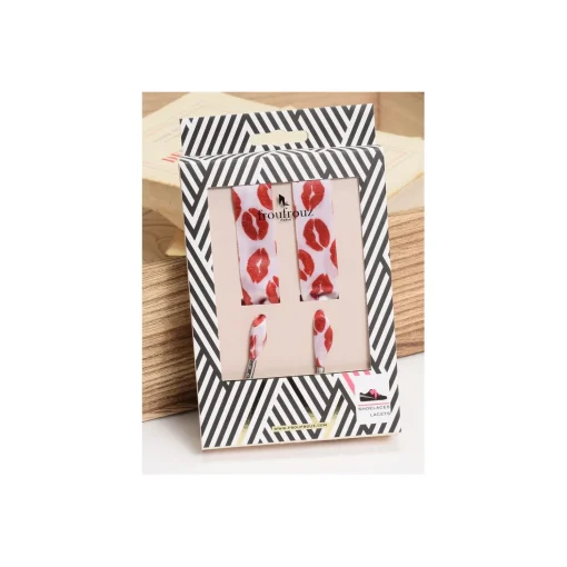 LACETS SATIN Rouge Blanc