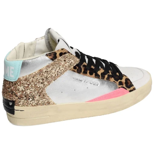 SK8 DELUXE MID Blanc Léopard