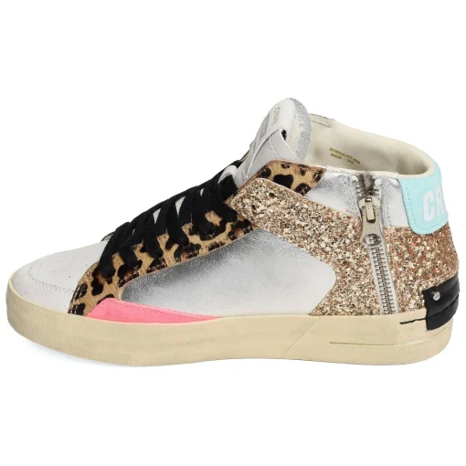 SK8 DELUXE MID Blanc Léopard
